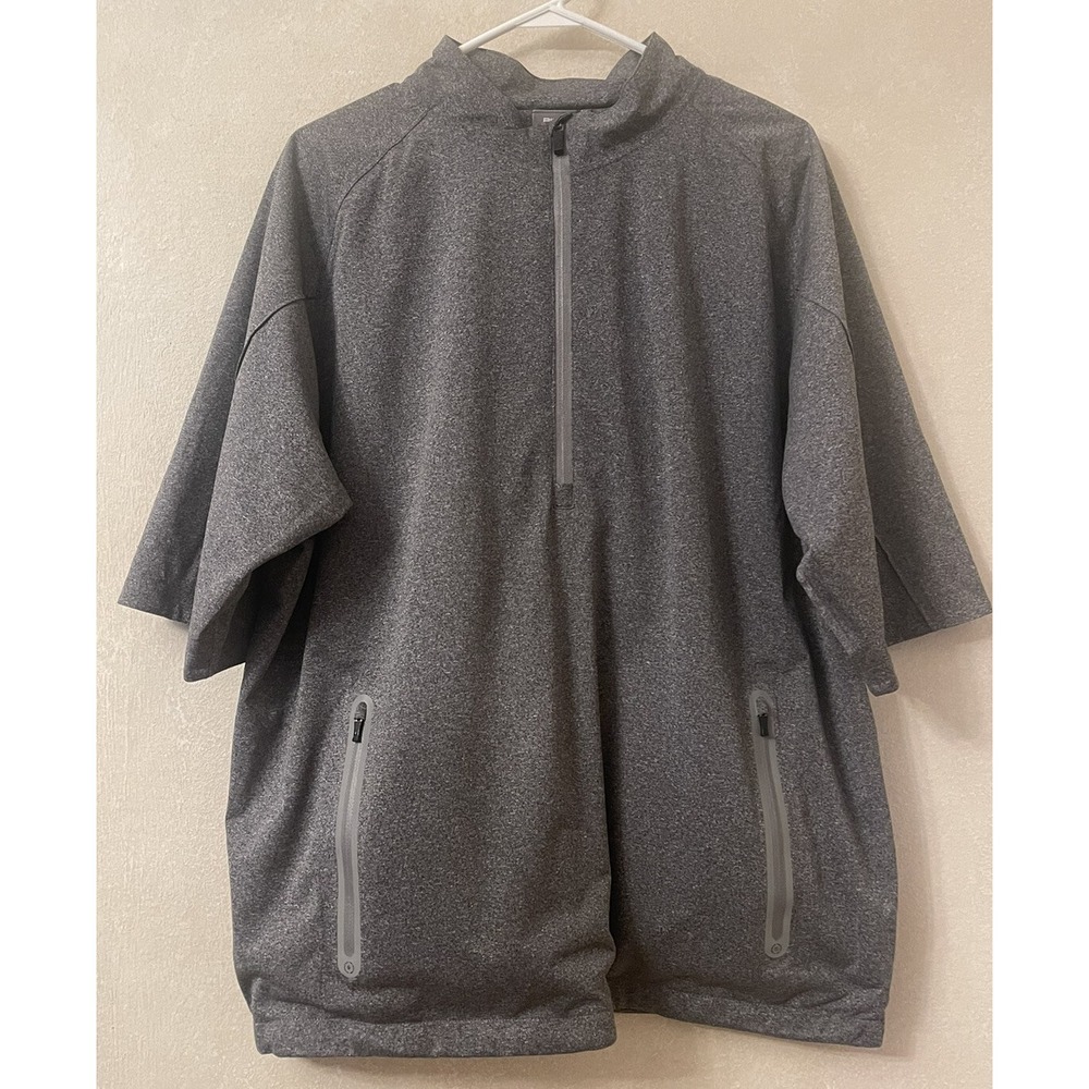 PING Mens Nelson Short Sleeve 1/2 Zip Golf  Wind Jacket Gray - XL PREMIUM